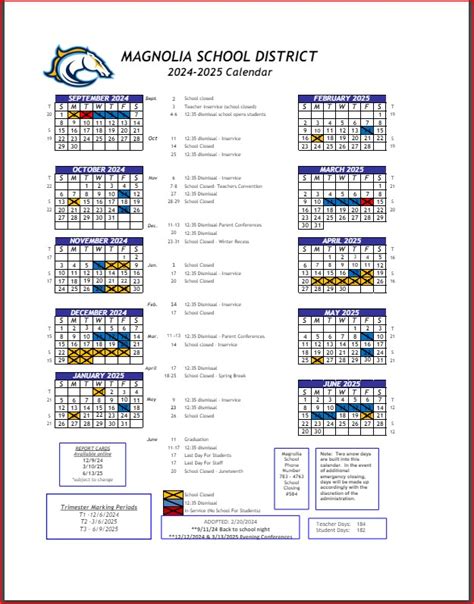 Yearly Calendar - Magnolia Public School District