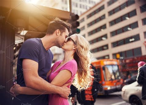 romantic couple kissing in LA | High-Quality People Images ~ Creative ...