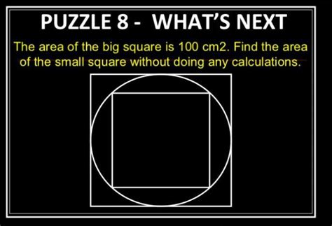 The area of the big square is 100cm^2. Find the area of the smaller ...