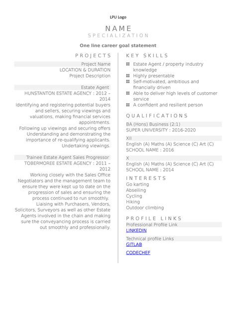 CV 3 - Software requirements specifications - LPU Logo N A M E S P E C ...