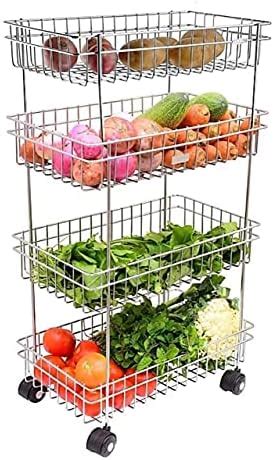 Buy Plantex Stainless Steel 3-Tier Vegetable Storage Basket for Kitchen ...