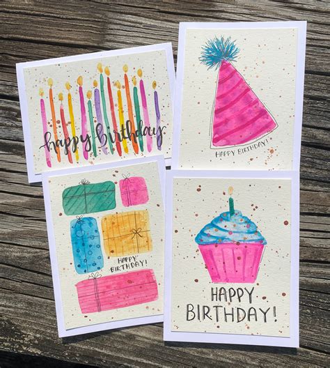 Watercolor Birthday Card Ideas For Men