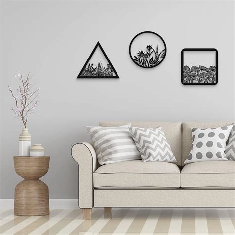 Blulu 3 Pieces Geometry Wall Art Wood Wall Pediments India | Ubuy