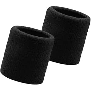 V N Traders Wrist Band for Men & Women 3 Inch - Wrist Sweat Band (Black ...