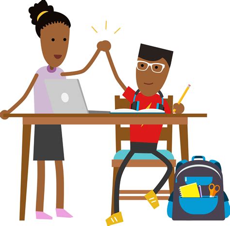 Teachers Helping Students Clipart