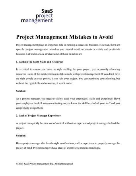 Image result for Project Management Mistakes