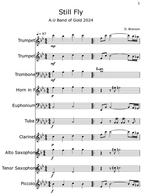 Still Fly - Sheet music for Trumpet, Trombone, Horn in F, Euphonium ...