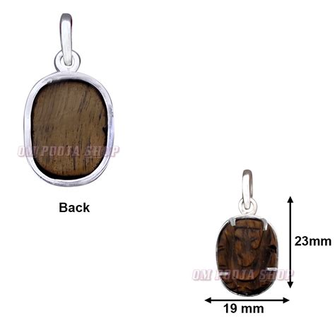 Buy Tiger Eye Gajananda Pendant in 925 Pure Silver online