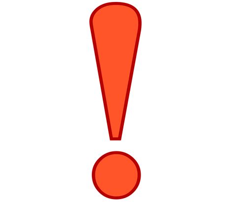 Red Exclamation Mark PNG Free Download - PNG Mart