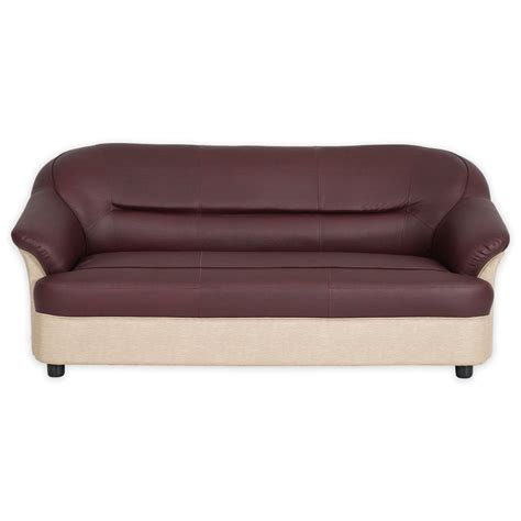 Buy Nilkamal Bright 3 Seater Sofa (Maroon Beige) Online In India