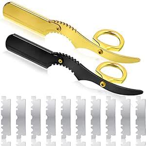 2 Pack Barber Finger Razor 360 Degree Rotate Straight Razor Thumb ...