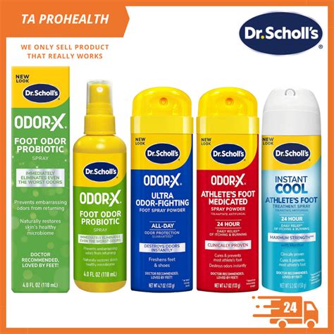 Dr. Scholl's Odor-X Ultra Odor-Fighting Foot Spray Powder / Foot Odor ...