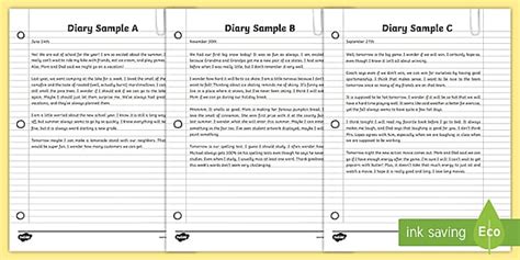 Format Diary Entry - English - Notes - Teachmint