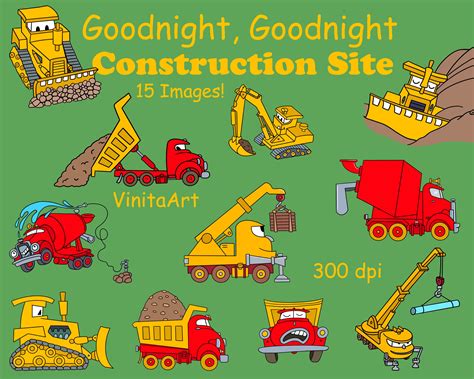 Goodnight Goodnight Construction Site. Storybook Clipart - Etsy ...