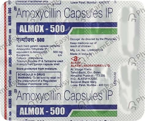 Almox 500 MG Capsule (10): Uses, Side Effects, Price & Dosage | PharmEasy