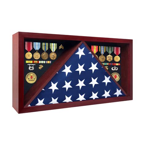 ILOT Large Military Shadow Box - Solid Wood Flag Case for 5' x 9.5 ...