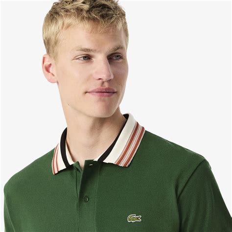 French Made Classic Fit Stripe Collar Polo PH5421 | lacoste.pl | Zakupy Online