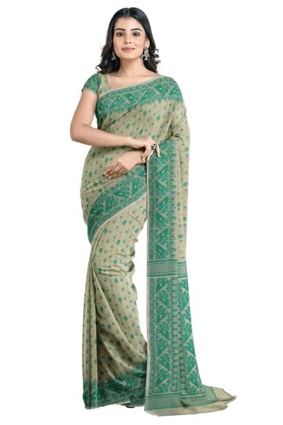 Moumita's Saree Women's Traditional Bengal Handloom Cotton Silk Jamdani ...