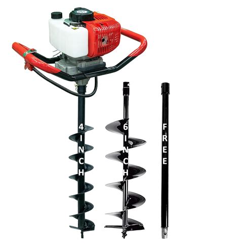 DVI 52CC Heavy Duty Earth Auger Machine with 2 Stroke Petrol Engine for ...