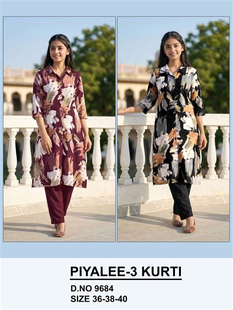 Piyalee Vol 3 Rayon Printed Casual Wear Kurti Collection