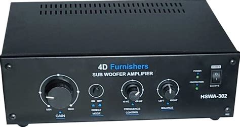 4D Furnishers Double SubWoofer Amplifier 600 Watts HSWA-302 (New ...