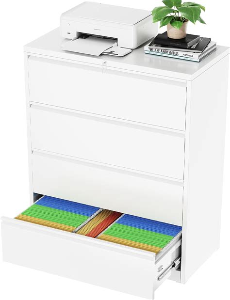 Greenvelly 4 Drawer Lateral File Cabinet with Lock, India | Ubuy