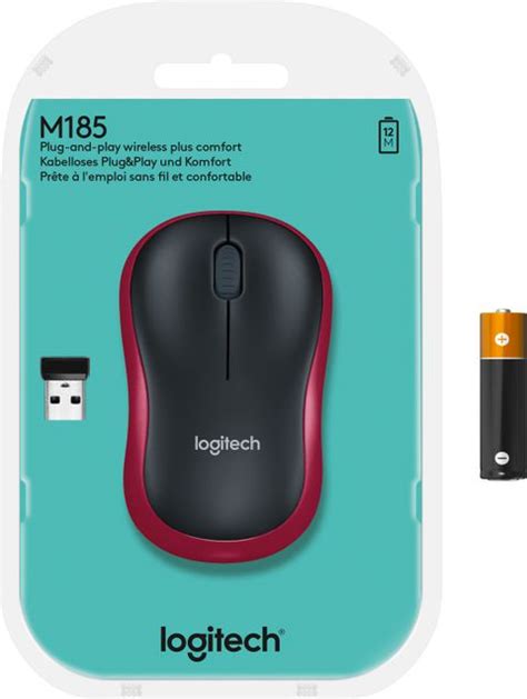 Logitech M185 / 12-Month Battery Life, 1000 DPI Optical Tracking ...
