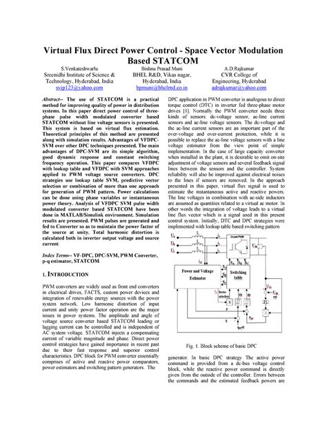 Virtual Flux Direct Power Control - Space Vector Modulation Based ...