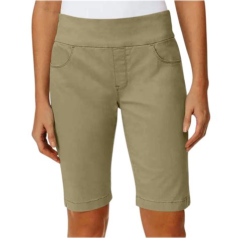 AherBiu Business Casual Shorts for Women High Waisted Knee Length Work ...