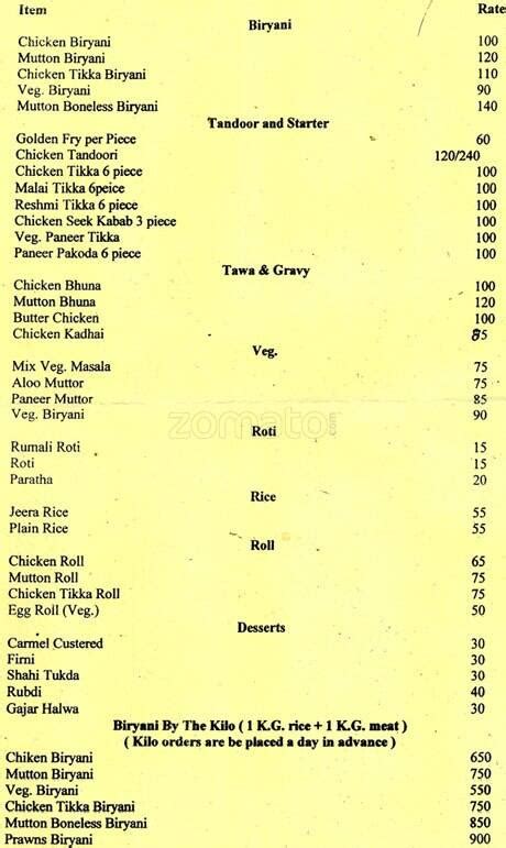 Menu at Biryani Point, Mumbai, Patel House