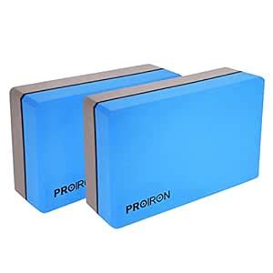 PROIRON Yoga Block - (BLUE & GRAY) Brick Foam Exercise Brick Yoga ...