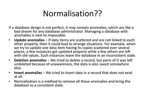 Image result for Database System Tutorials On Normalisation
