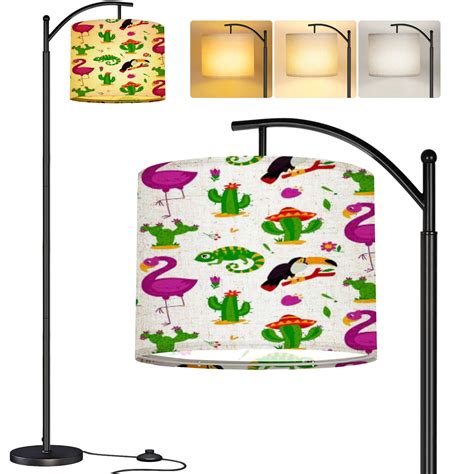 Arc Floor Lamp Mexican animals cacti Flamingos chameleon toucan cacti ...