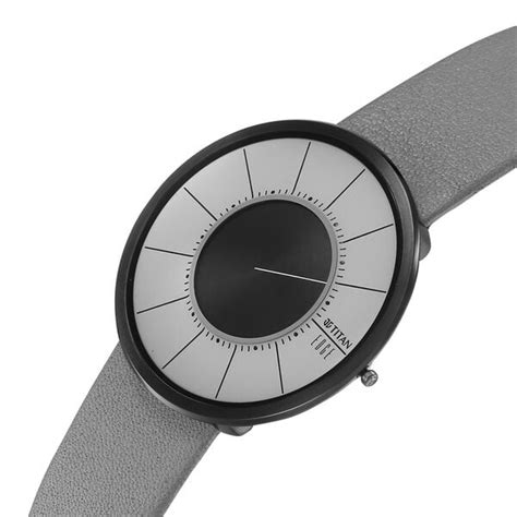 Buy Online Titan Edge UltraSlim Quartz Analog Grey Dial Grey Leather ...