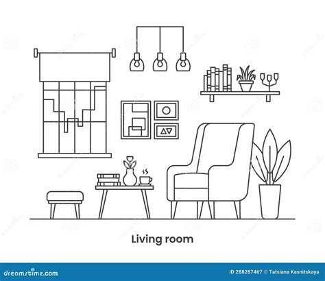 Cozy Home Interior Design Concept. Living Room Interior Stock ...