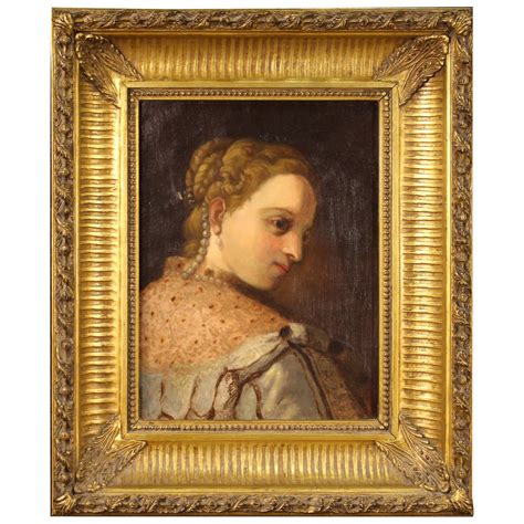 Monumental Oil on Canvas Painting / Portrait, 19th Century For Sale at ...