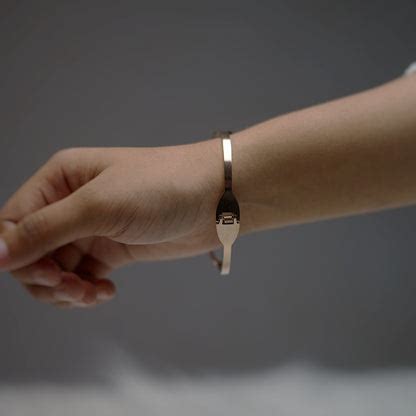 Luna Orbit Bangle – Rose Gold with Black & Pearl Stones – BLAEK