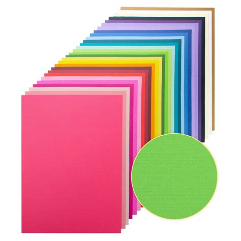 120 Sheets Color Textured Cardstock 28 Assorted Colors 250gsm Faint ...