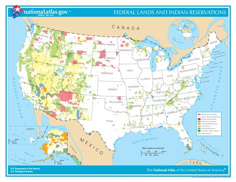 Map Showing All Federal Lands & Indian Reservations In The US ...
