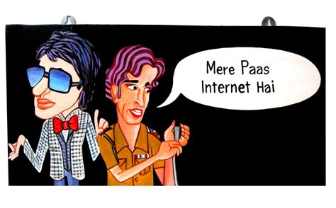 Bollywood signboard: Mere Paas Internet Hai hand painted sign in India