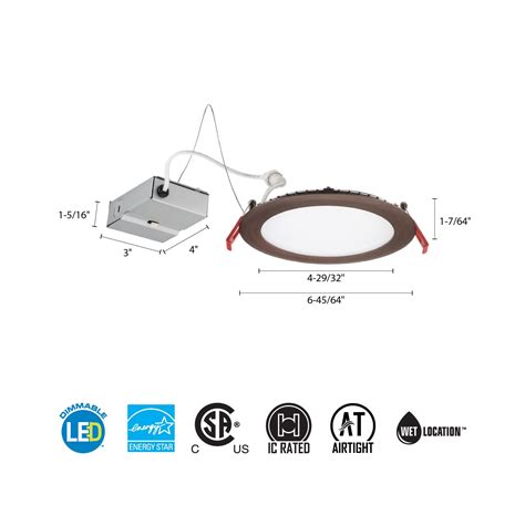 Buy Lithonia Lighting Wf6 Led 90Cri M6 Wafer Led Integrated Recessed ...