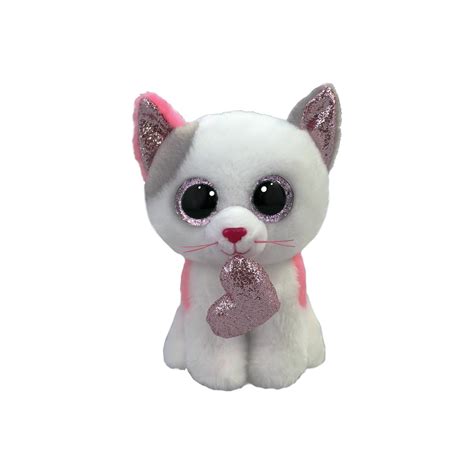 ty Beanie Boos Eva Plush Cat with Heart 15 cm 1607-36567 | Toys-shop.gr