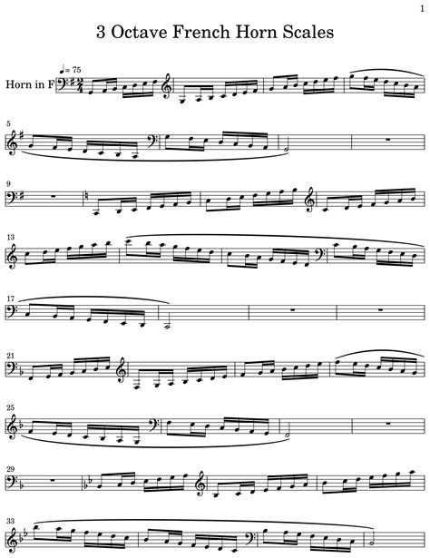 French Horn Concert Scales at Maria Couch blog