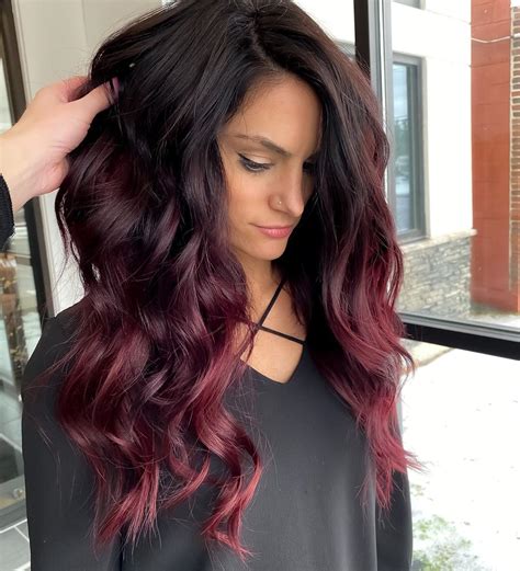 Burgundy Hair With Highlights, Burgundy Red Hair, Burgundy Balayage ...