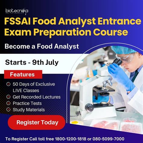 FSSAI Food Analyst Entrance Exam Preparation Course — BioTecNika Store