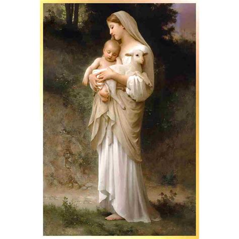 Virgin Mary Baby Jesus Christ painting on canvas