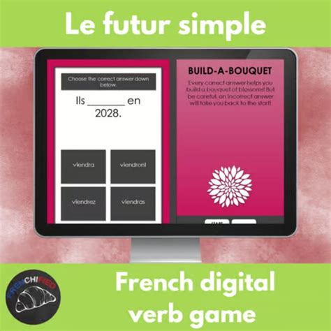 French Futur simple tense digital game