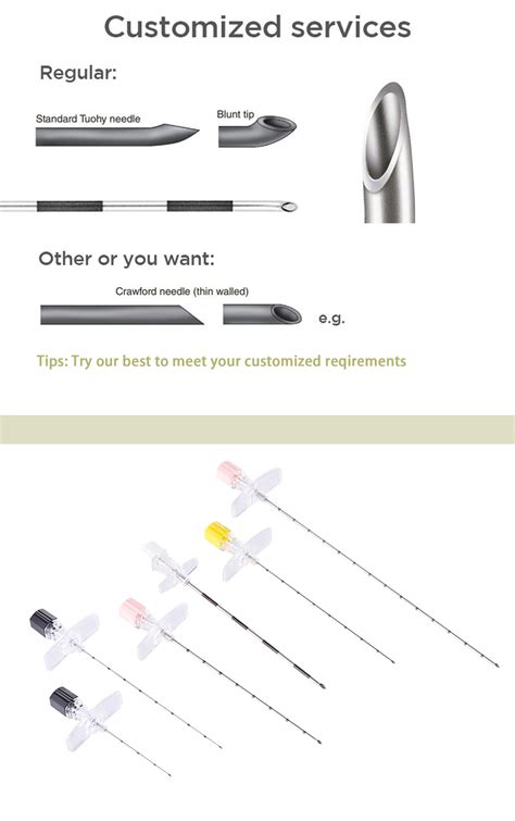 Epidural Needle Types Disposable Epidural Needle For Medical