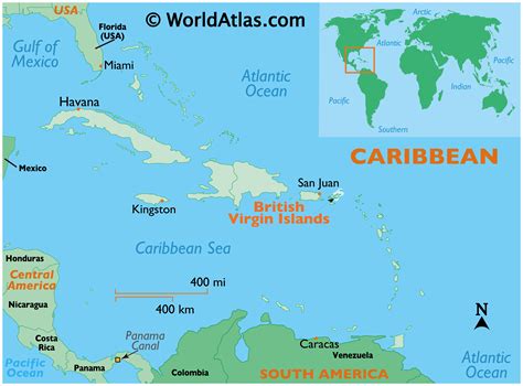 Map Of Us And British Virgin Islands Cities And Towns Map - Bank2home.com
