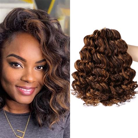 Buy Mtmei Hair Ocean Wave Crochet Hair 12 Inch 8 Packs Light Brown Mix ...